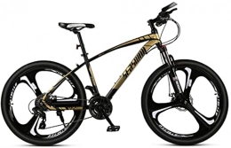 HUAQINEI Bici Mountain bike, mountain bike da 27, 5 pollici da uomo e da donna, bicicletta ultraleggera da corsa leggera per adulti, telaio in lega con freni a disco (colore: oro nero, dimensioni: 27 velocità)