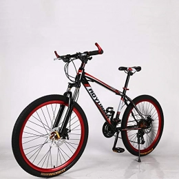 Mountain Bike, Mountain Bike Fuoristrada con Telaio in Acciaio Ad Alto Tenore di Carbonio A Doppio Disco, Assorbimento degli Urti/Resistenza all'Usura/Vento di Rottura/Anti-Stab,24 Speed 24 inch