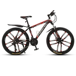  Mountain Bike Mountain Bike, Mountain Trail Bike in acciaio al carbonio ad alto tenore di carbonio pieghevole Outroad, bicicletta piena sospensione ingranaggi freni a doppio disco, C-26inch21speed