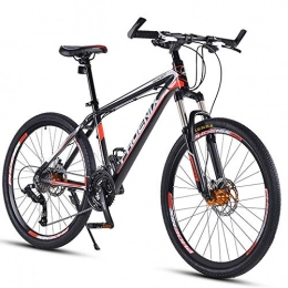 BQSWYD Bici Mountain Bike per Adulti da 27, 5" Mountain Bike da Fuoristrada a 30 velocità con Forcella Ammortizzata / Freno a Disco Olio Bicicletta da Montagna, Bici Hardtail in Lega di Alluminio, Rosso