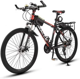 BUK Mountain Bike Mountain Bike, Trekking Bicycle Cross Trekking Bikes 26 'Aluminum Frame Bicycle Fork Suspension with Variable Speed ​​Bicycle-26 Pollici / 27 velocità_Nero