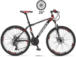 BUK Mountain Bike Mountain Bike, Trekking Bike Cross Trekking Bike Mountain off-Road Bike Uomo e Donna con Bici a velocità variabile-26 Pollici / 27 velocità_Blu