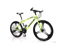 DYM Mountain Bike Mountain Bike Unisex Mountain Bike 21 / 24 / 27 / 30 Speed ​​Telaio in Acciaio ad Alto Tenore Di Carbonio 26 Pollici 3 Ruote a Disco Bicicletta Double Disc Brake per Studente, verde, 27 velocità