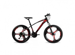 DYM Mountain Bike Mountain Bike Unisex Mountain Bike 21 / 24 / 27 Speed ​​Telaio in Acciaio ad Alto Tenore Di Carbonio 26 Pollici 3 Ruote a Raggio con Freni a Disco e Forcella Ammortizzata, Rosso, 24 velocità