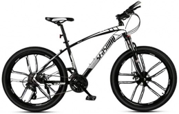 HCMNME Mountain Bike Mountain bikes, 27, 5 pollici mountain bike maschile e femmina adulto ultraleggero corse bicicletta da dieci taglierina Telaio in lega con freni a disco ( Color : Black and white , Size : 24 speed )