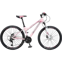 Mountain Bikes Tx Donne, Ruote da 26", Donne Mountain Trail Bike In Lega di Alluminio Biciclette Esterne, Bicicletta da 27 Velocità Full Suspension MTB Ingranaggi Doppio Disco Freni Rosa