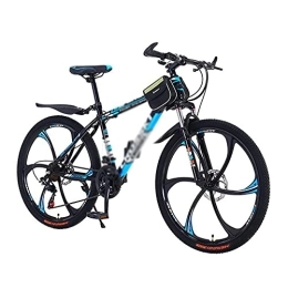 MQJ Mountain Bike MQJ 26"Bike in Montagna" Mens"Telaio in Acciaio Al Carbonio 21 / 24 / 27 Velocità Anteriore e Posteriore Freno a Disco per Uomo Donna Adulto e Adolescenti / Blu / 21 Velocità