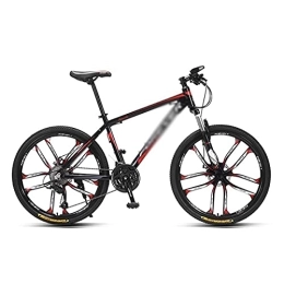 MQJ Mountain Bike MQJ Adult Mountain Bike Bike in Acciaio Al Carbonio Bicicletta da 26 Pollici Dual Dual Disc Freni 24 / 27-Velocità Gears System Men Mtb Bicicletta / Rosso / 27 Velocità