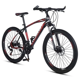 MQJ Bici MQJ Adulti Mountain Bike Telaio in Acciaio Al Carbonio 21 / 24 / 27 Velocità Ruote per Cerchi in Lega con Freno a Disco Nascosto e Forchetta a Sospensione Bloccabile / Rosso / 24 Velocità