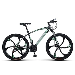 MQJ Mountain Bike MQJ Bicicletta per Adulti Mountain Bike da 26 Pollici Biciclette Uomo e Donna 21 / 24 / 27 Velocità Dual Disc Freno a Disco / Verde / 24 Velocità