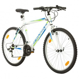 Multibrand Distribution Mountain Bike Multibrand Distribution 26"Pollici, CoollooK, PROBIKE, Mountain Bike Femminile, Hardtail Cornice, 18 velocità, Shimano, Cerchi Mach 1, Bianco-Turchese Nero-Gloss (Bianco)