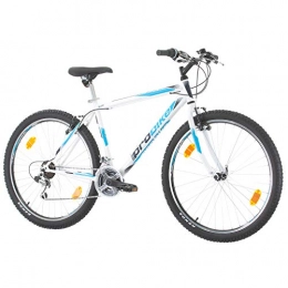 Multibrand Distribution Mountain Bike Multibrand, PROBIKE PRO 27, 27.5 Pollici, 483mm, Mountain Bike, Unisex, 21 velocità Shimano (Bianco / Grigio-Verde + Parafango)