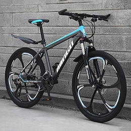 MW Mountain Bike MW Strada della Bicicletta, 26 Pollici degli Uomini di Mountain Bike, Ad Alta Acciaio al Carbonio Hardtail Mountain Bike, Biciclette con Sospensione Anteriore Sedile Regolabile, Cyan, 21 Speed