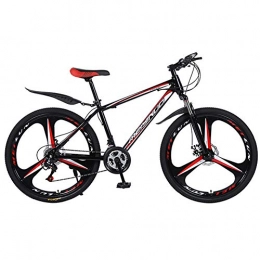 MYRCLMY Mountain Bike MYRCLMY 26 Pollici Freno A Disco della Bici di Montagna Ammortizzatore Bici, Studente Bike, Adulta della Bicicletta, Ad Alta Acciaio al Carbonio Telaio Tre Coltello di Una Ruota, Nero, 21 Speed