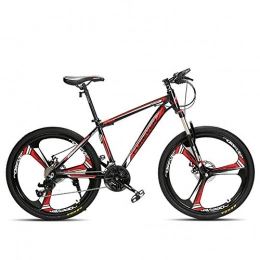 MYRCLMY Mountain Bike MYRCLMY Effetto 26 Pollici Mountain Bike, MTB, Adatto da 150 Cm, 27 / 30 velocità Cambio di Marcia, Forcella Ammortizzata, Ragazzi Bici & Bike Variabile Uomo velocità della Bicicletta, Rosso, 27 Speed