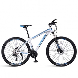 MYRCLMY Mountain Bike MYRCLMY Mountain Bike, velocità Variabile, Peso Leggero, Biciclette per Adulti Donne, Doppio Assorbimento di Scossa off-Road, Uomini E Biciclette da Donna, 33-velocità Shock, Blu, 26inch