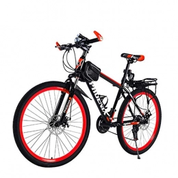 MYRCLMY Mountain Bike MYRCLMY velocità Variabile Biciclette, 26" Mens 21 / 24 / 27 velocità Mountain Bike, Telaio in Alluminio, Grilletto Shift, Shock Absorbing-off-Road Bike, Sedile Regolabile, Uomini E Donne, Rosso, 24 Speed