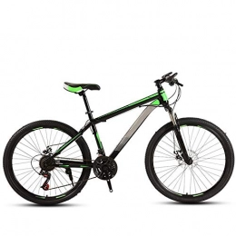 ndegdgswg Mountain Bike Ndegdgswg 24 / 26 pollici nero verde mountain bike, singolo ammortizzatore adulto Off Road velocità variabile sport auto giovani studente bici 26" 21speed