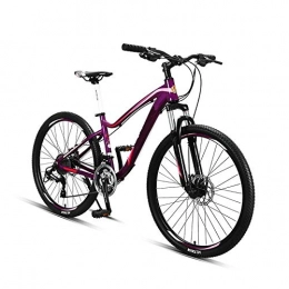 ndegdgswg Bici Ndegdgswg Mountain Bike da 26 pollici a 27 velocità, per adulti studentesse femmina a velocità variabile in alluminio, bici da cross country 26 pollici 27 velocità violacesuitableforheight145-180 cm