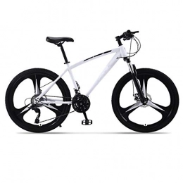 ndegdgswg Bici ndegdgswg Mountain Bike, Freni a Disco velocità Variabile Biciclette Leggere per Adulti Assorbimento degli Urti off Road Studenti Giovani Corsa su Strada 24inches30speed Threeknifewheelwhite