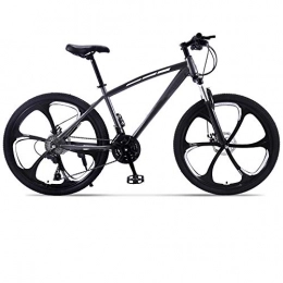 ndegdgswg Bici ndegdgswg Mountain Bike, Six Blade One Wheel Disc Brake a velocità variabile luce di assorbimento degli urti Cross Country Road Racing 26 pollici 21 velocità sei coltello una ruota nero