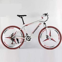 Nerioya Bici Nerioya Mountain Bike, Bici da Studente Alta velocità con Freno A Doppio Disco in Acciaio al Carbonio 26 Pollici 21-27 velocità, Assorbimento degli Urti E Antiscivolo, F, 26 inch 27 Speed