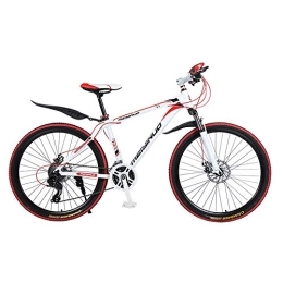 Nerioya Bici Nerioya Mountain Bike per Adulto, Doppio Assorbimento degli Urti del Freno A Disco 26 Pollici 21 velocità -27 velocità 30 Ruota da Taglio Bicicletta, A, 26 inch 21 Speed