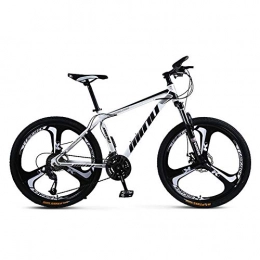 NIMYEE Mountain Bike NIMYEE Mountain Bike, 24 velocità velocità Variabile Bicicletta con Assorbimento di Scossa Funzione / 24 velocità / per Gli Uomini Donne Ciclismo su Strada Mountain, Bianca, 26''