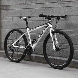 NOLOGO Mountain Bike Nologo Biciclette per adulti, mountain bike da cross country, uomini e donne, bici per studenti, bici casual, Nero e bianco, 21speed24inches