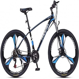 NoMI Bicicletta Mountain Bike Telaio Telaio in Acciaio Doppio Disco Freno Anteriore Comfort Acciaio Carbonio Bicicletta Leggera 26 Pollici 27 velocità per Donna Uomo Studente,Blu