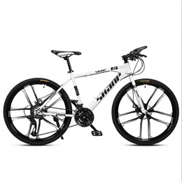 Domrx Bici Nuovo Stile Mountain Bike per Adulti Uomini e Donne 26 Pollici 21 velocità Doppio Freno a Disco Telaio in Acciaio al Carbonio ad Alto tenore di Carbonio bicicletta-ZL007
