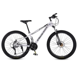 NYASAA Mountain Bike NYASAA Mountain Bike da 26 pollici, freni a doppio disco meccanici ad assorbimento degli urti a velocità variabile, telaio in acciaio ad alto tenore di carbonio, adatto per adulti (white 27.5)