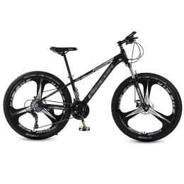 NYASAA Mountain Bike NYASAA Mountain bike da uomo e da donna, telaio in alluminio, forcella ammortizzata, freni a doppio disco meccanici, per gite, sport (black 26)