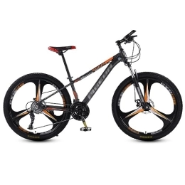 NYASAA Mountain Bike NYASAA Mountain bike da uomo e da donna, telaio in alluminio, forcella ammortizzata, freni a doppio disco meccanici, per gite, sport (orange 26)