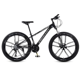 NYASAA Mountain Bike NYASAA Mountain Bike, Mountain Bike a 26 Ruote, Telaio in Acciaio ad Alto Tenore di Carbonio Pneumatici Antiscivolo Resistenti all'Usura, Adatto per Uscire, Sport (black 26)