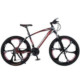 PBTRM Bici PBTRM 21 / 24 / 27 velocità Biciclette MTB, Sospensione Completa Mountain Bikes Ruote 24 / 26 Pollici 6 Raggi, Telaio Acciaio Carbonio, Sospensione Forcella Anteriore Funzione Bloccaggio, 24"a, 21 Speed