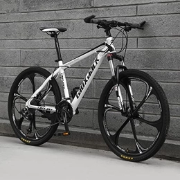 PBTRM Mountain Bike PBTRM 26 Pollici off-Road Mountain Bike 21 / 24 / 27 / 30 velocità Freno A Doppio Disco Sospensione Completa Outdoor Mountain / City Bike, Telaio Acciaio al Carbonio Uomo Donna, D, 30 Speed