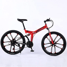 PBTRM Bici PBTRM Mountain Bike A velocità Variabile, Bici per Adulti Studenti con Doppio Disco Freni E Ammortizzatore, 24 / 26 Pollici, 21 / 24 / 27 velocità, Telaio Acciaio al Carbonio, B27 Speed, 26