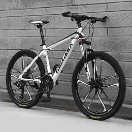 PBTRM Mountain Bike PBTRM Mountain Bike per Adulti con Ruote 26 Pollici A 10 Razze, Mountain Bike, 21 / 24 / 2730 velocità, Doppio Freno A Disco, Telaio in Acciaio Leggero E Resistente, Diversi Colori, D, 27 Speed