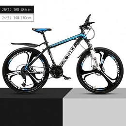 PengYuCheng Mountain Bike PengYuCheng Mountain Bike City Bike Uomo e Donna Bici a 21 velocità Freni a Disco a Doppio Shock off-Road Racing City 24 Pollici Telaio Bicicletta q4