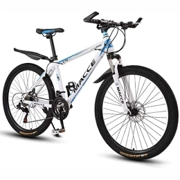 KOSFA Bici Professionale Mountain Bike per Donne / Uomini 26 pollici MTB Biciclette 21 / 24 / 27 Velocità Leggero Telaio In Acciaio Al Carbonio Sospensione Anteriore, C, 24 speed