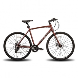 QILIYING Bici QILIYING Cruiser Bike 3 colori 24 velocità 700C ordinaria forcella anteriore e posteriore freni a disco Jianda pneumatico telaio in alluminio bici da strada bicicletta (colore : rosso, misura: 24)