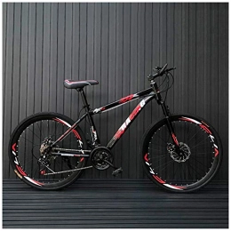 QIMENG Mountain Bike QIMENG 24" Wheel Mountain Bike Unisex Bike 21 / 24 / 27 / 30 velocità Freni A Disco Front Suspension Biciclette Telaio Acciaio Ad Alto Tenore di Carbonio Adatto per Altezza 145-170 Cm, H, 24 Speed