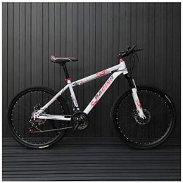 QIMENG Mountain Bike QIMENG 26" Wheel Mountain Bike 21 / 24 / 27 / 30 velocità Bici da Strada Freni a Disco Front Suspension Biciclette Unisex Bike Adatto per Altezza 160-180 cm, P, 27 Speed