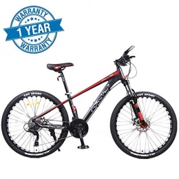 QIMENG Mountain Bike QIMENG 26" Wheel Mountain Bike Adulti Mountain Bike Freni A Disco Front Suspension Biciclette Hardtail Mountain Biciclette Unisex Mountain Biciclette Adatto per Altezza 150-175 Cm, 27 Speed 600 Red