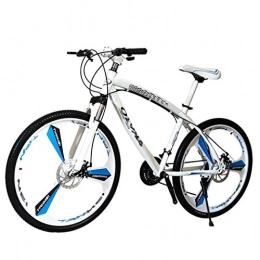 Qinmo Mountain Bike Qinmo Strada Cyclette Bike, variabile Disco ad Alta Acciaio al Carbonio Mountain Bike Integrato Freno Biciclette Uomini e Donne Adulti velocit della Bicicletta (Color : White, Size : 24 Files)