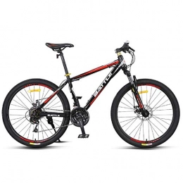 Qj Mountain Bike Qj 24 Connessione Mountain Bike, 26 Pollici per Adulti Steel Frame Hardtail Bicicletta, all Terrain Mountain Bike Maschile, Anti-Slip Biciclette, Rosso