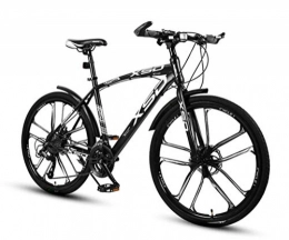 Qj Mountain Bike Qj Mountain Bike 26" Mountain Biciclette Suspension Doppio MTB Bike Leggero Acciaio al Carbonio Telaio Freno a Disco, 21speed