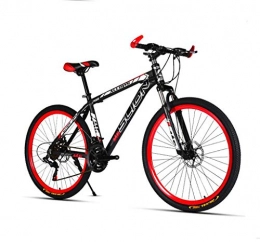 Qj Mountain Bike QJ Mountain Bike, Adulto Biciclette 26 Pollici Double Disc Brake Corsa 30 Spostamento off-Road Ammortizzatore Student Bicicletta Rossa