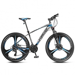 QMMD Mountain Bike QMMD 27.5 Pollici Mountain Bike, Adulti Hardtail Mountainbike, 24, 27, 30, 33 Marce Cambio Biciclette, Unisex Leggero Front Suspension Mountain Bike, Blue 3 Spoke, 27 Speed